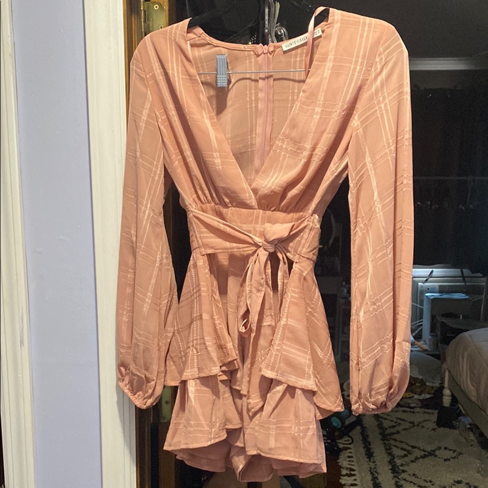 New W/O Tags Never Worn Selfie Leslie Pink Plaid Romper Size S / AUS 8